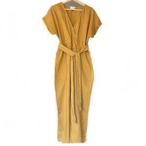 Mustard Short Sleeve Jumpsuit